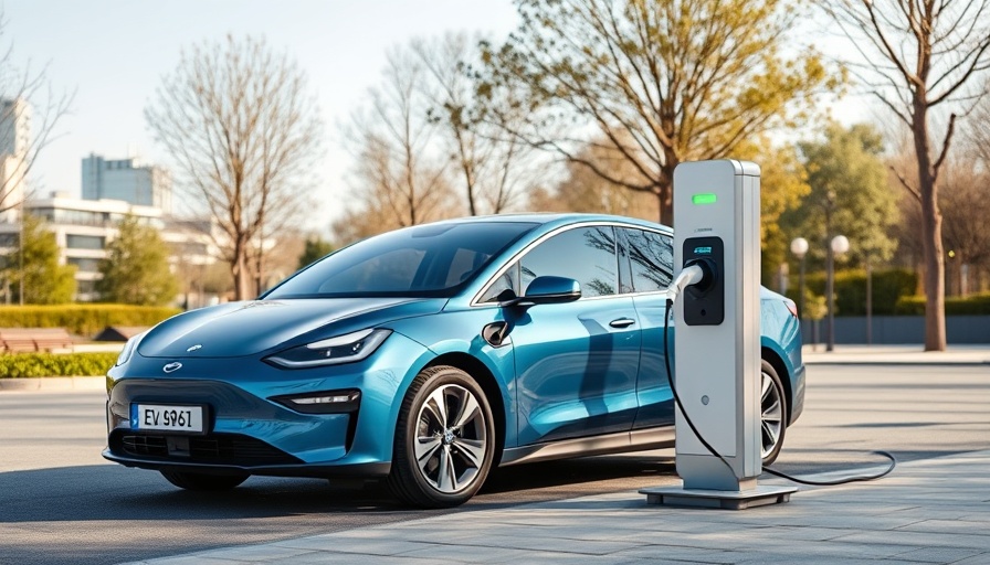 EV charging infrastructure expansion with car and station.