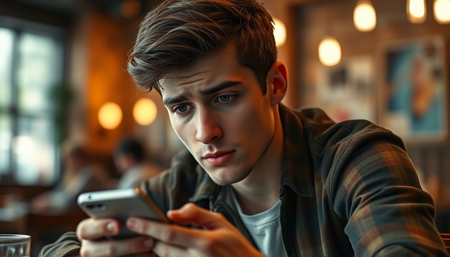 Troubleshoot Smart Home Devices: a young man puzzled over his smartphone.