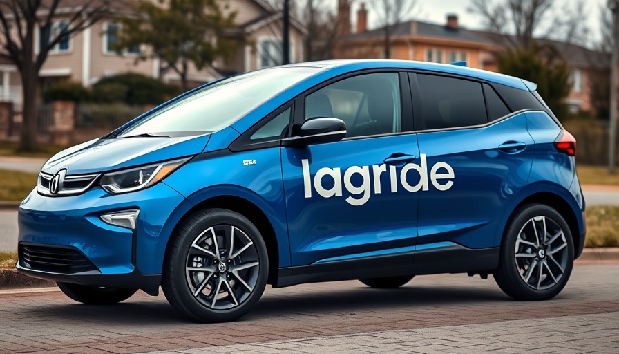 Lagride expands fleet by 100 EVs, showcasing their blue electric vehicle.