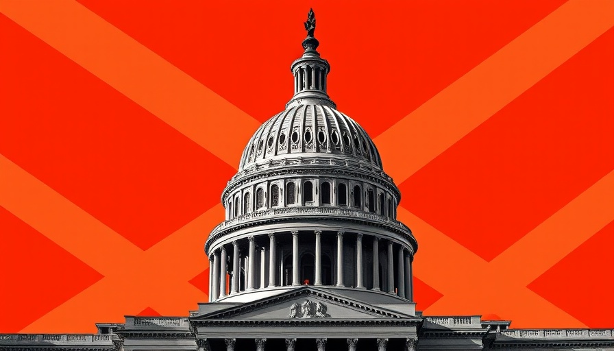 Stylized image of U.S. Capitol dome with geometric background, reflecting federal services shutdown.