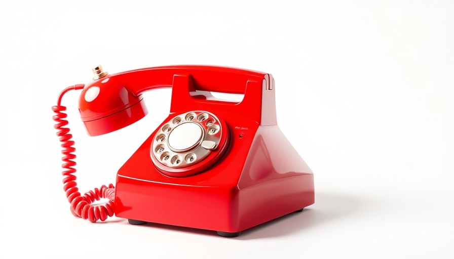 Vivid red phone symbolizes overcoming phone-phobia in real estate.