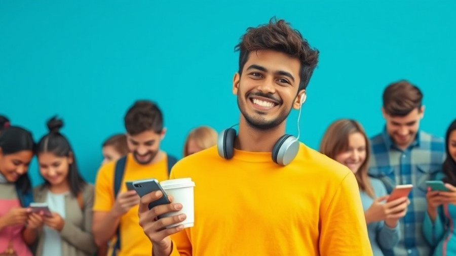 Rent a Cyber Friend users smiling while connecting online, vibrant digital design.