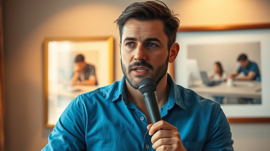 Man discusses Engaged-View Attribution Changes indoors.