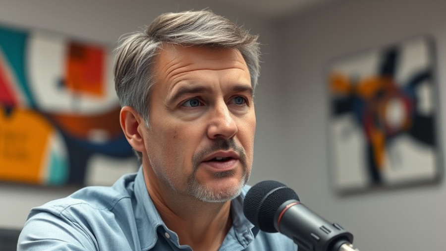 Casual man in office discussing lead quality improvement.