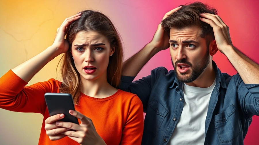 Frustrated young agents with common mistakes expressions, colorful background.