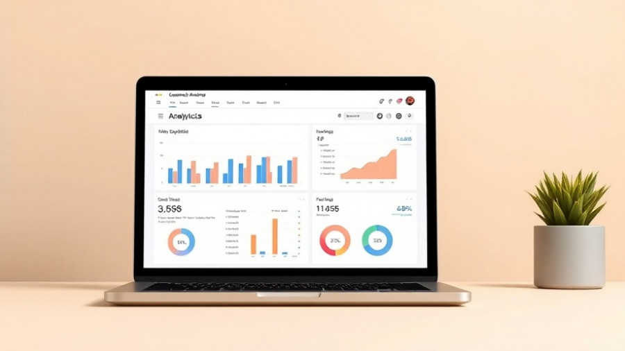 Laptop showing Compass Buyer Demand Tool with charts and data tables.