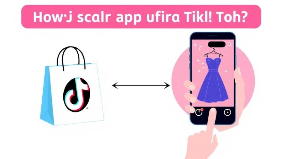 Diagram showing how to sell on TikTok with icons and smartphone.