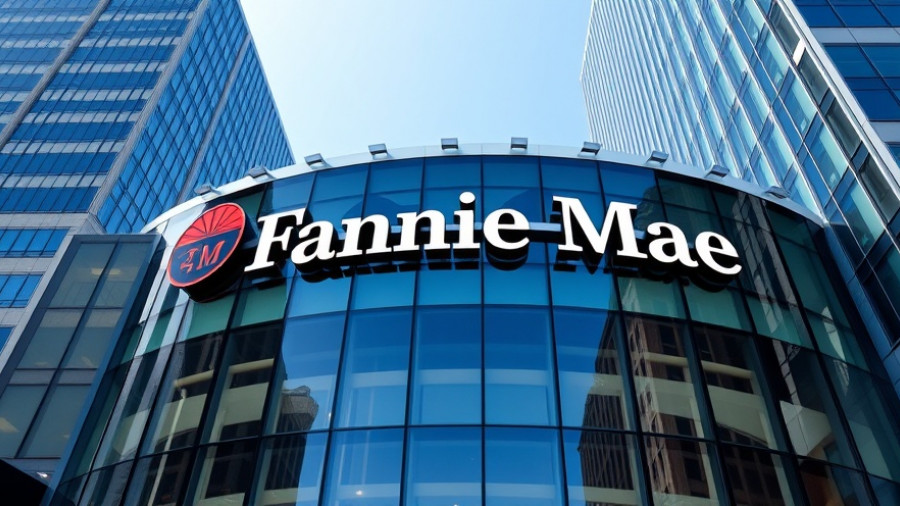 Fannie Mae corporate building sign reflecting leadership changes.