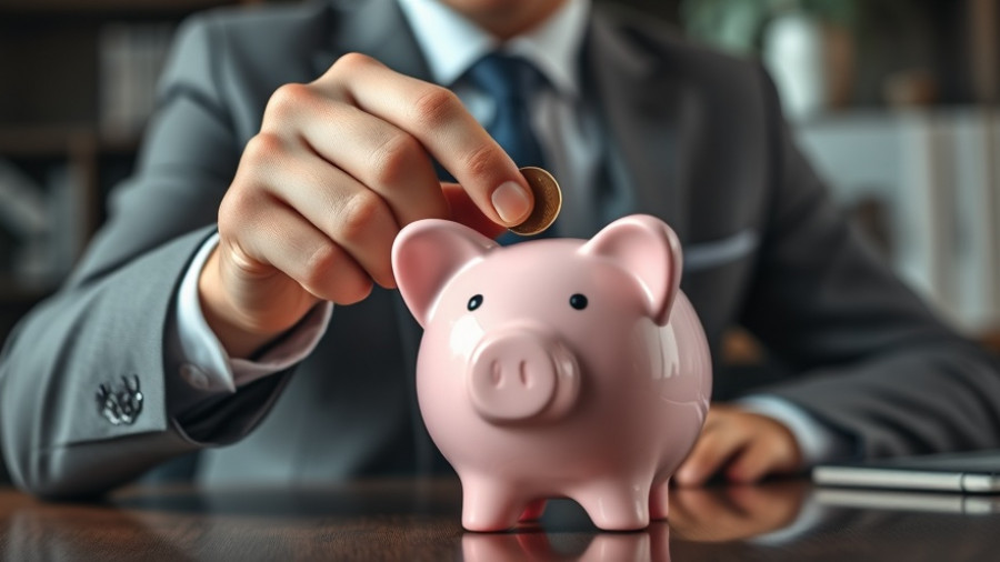 Businessman saving in a piggy bank, Best Business Savings Accounts 2025.