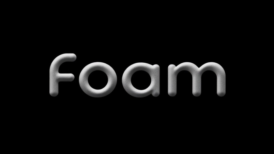 Modern 'foam' logo design representing talent management for creators.