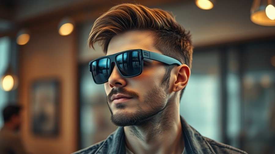 Futuristic scene with a man in sunglasses indoors, OpenAI revenue surpasses estimates.