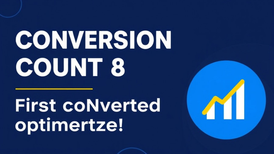 First Conversion in Facebook advertising infographic with rising graph.