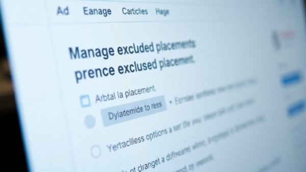 Ad management settings with manage excluded placements option visible.