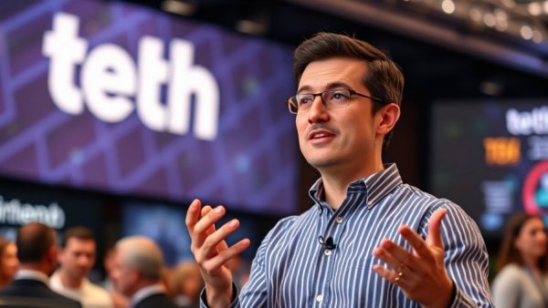 Tech conference speaker discussing what startups want from OpenAI, engaging audience.