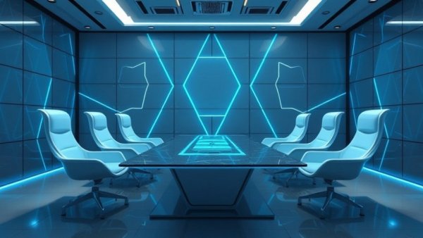 Futuristic virtual office design showcasing best solutions for small businesses