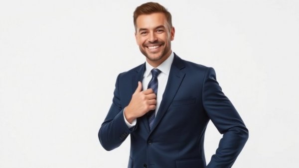 Confident man in a suit symbolizes success of wearable technology startups attracting investment.