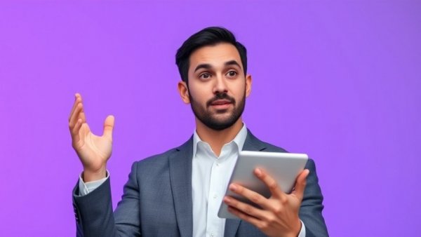 Business speaker discussing AI customer service startup growth.