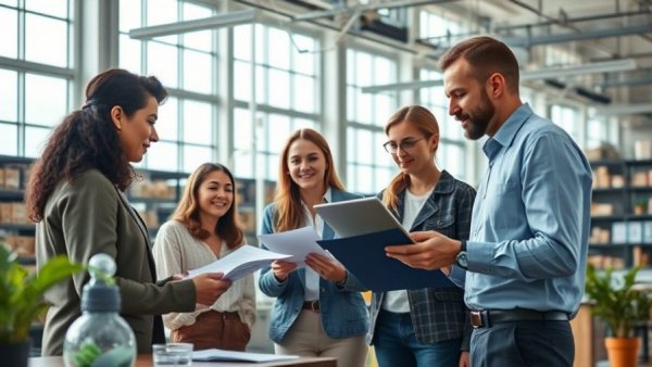 AI in e-commerce examples with professionals analyzing data.