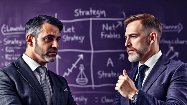 Businessmen strategizing a CoStar Zillow legal battle.