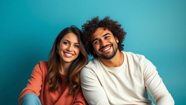 Confident duo smiling, exemplifying winning and keeping clients.