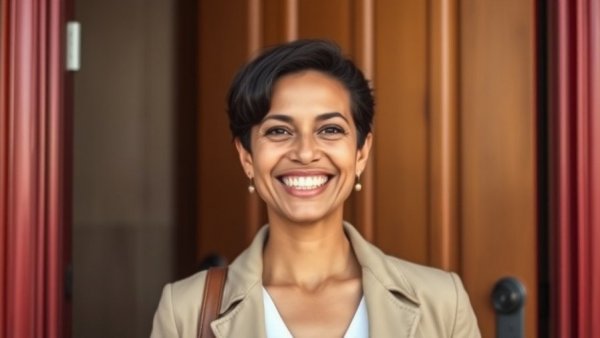 Letitia James exits with a confident smile, relevant to mortgage fraud indictment news.