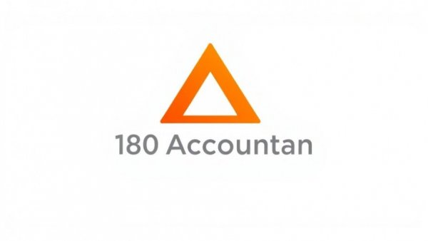 1-800Accountant logo with orange triangle and gray text.