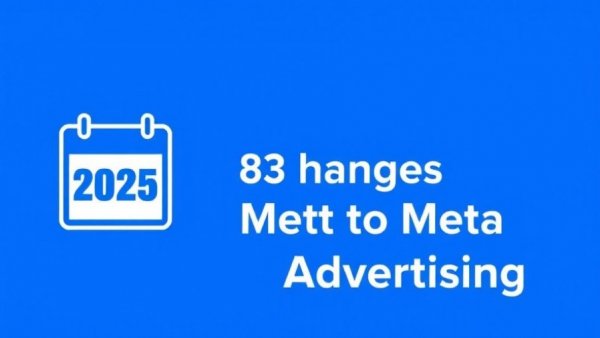 Illustration of Meta advertising changes in 2025, featuring a calendar icon and text.