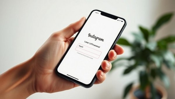 Smartphone with Instagram login in hand, highlighting online security.
