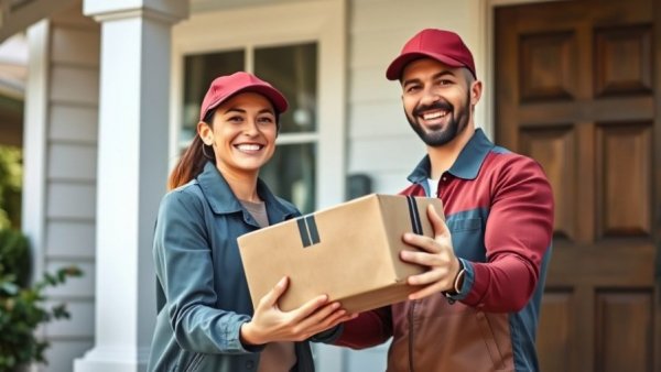 Delivery person handing package to recipient, Best 3PL Companies.