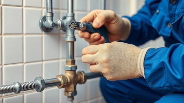 Plumber adjusting pipes with tools, showcasing Emergency Plumbing Standards.