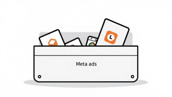 Illustration of Meta Ads features toolbox with icons