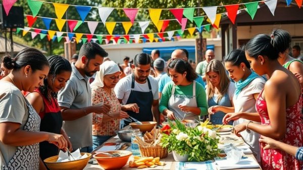 Community engagement ideas: diverse group enjoying outdoor activities.