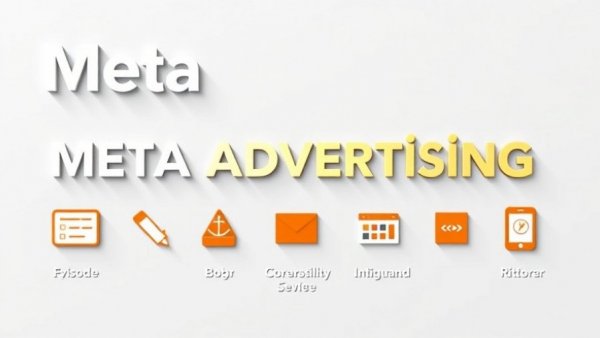 Graphic on Meta advertising strategies with text and icons.