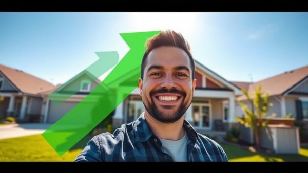 Exploring types of rental properties with a suburban house and green arrow.