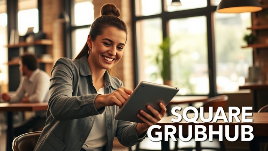 Small business owners enhancing restaurant operations with technology in a cozy cafe.