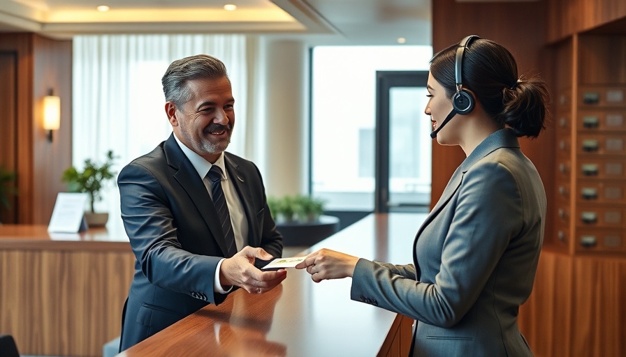 Hotel receptionist using CRM software for efficient guest service