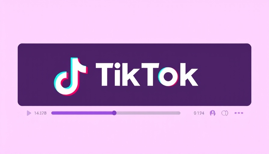 Minimalist TikTok video length engagement design on purple background.