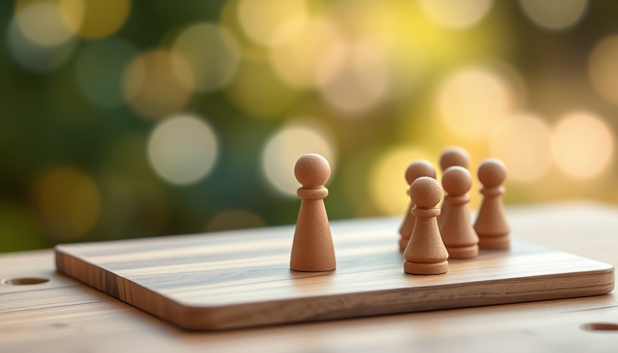 Wooden game pieces symbolizing strategic planning.