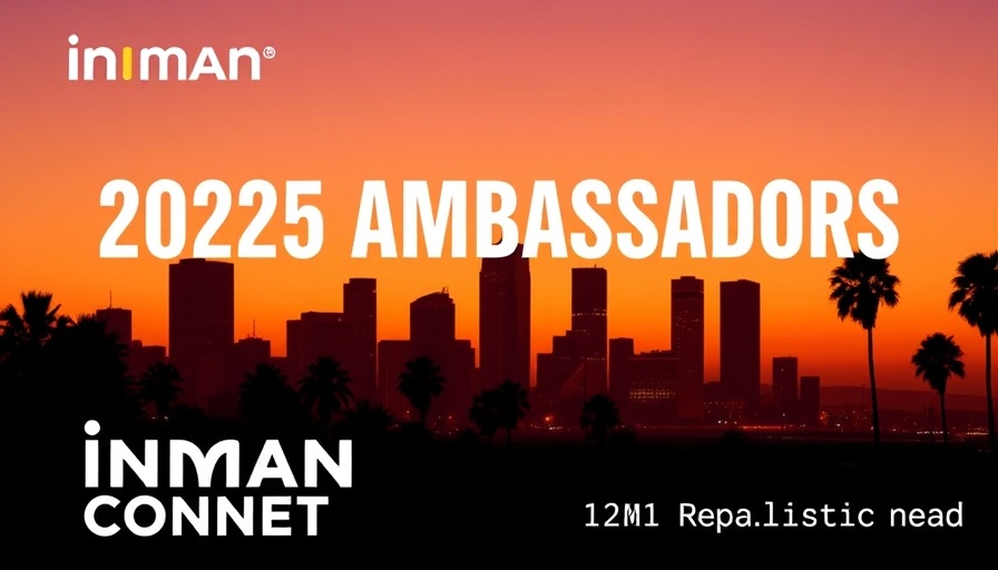 2025 Inman Connect San Diego Ambassadors event promo with cityscape.