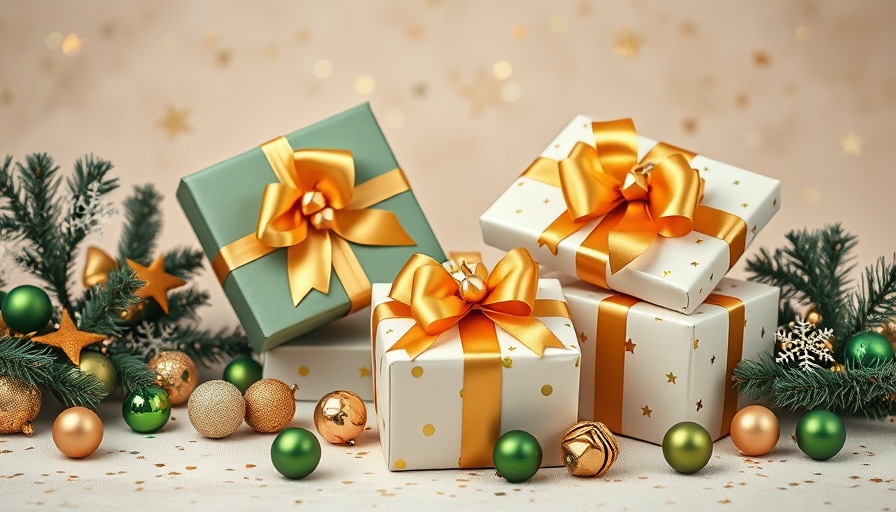 Festive holiday gifts and ornaments, perfect for selling gift certificates