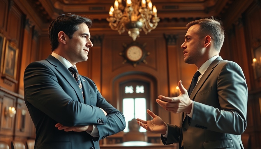 Business professionals in courthouse discussing Zillow's Listing Policy.
