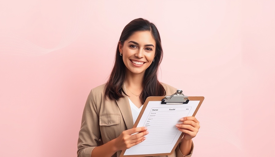 Bot Farm Detection Checklist for Instagram & TikTok featuring smiling woman holding clipboard.