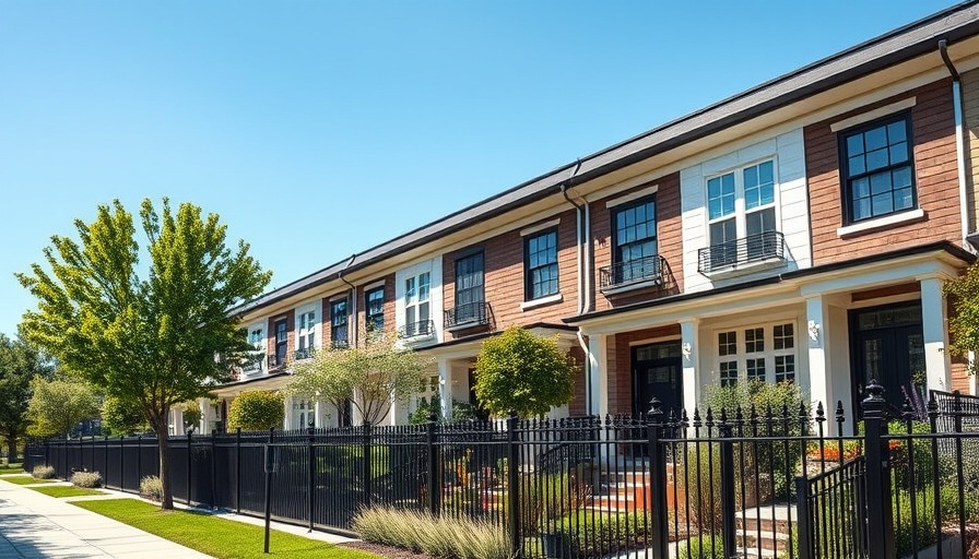Modern townhouses illustrating defensive investment strategies.