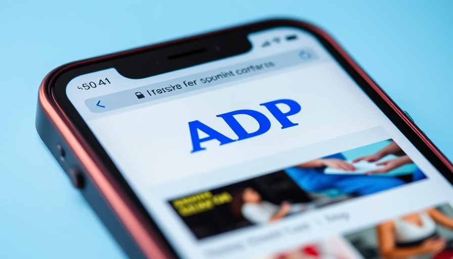 ADP RUN Payroll displayed on smartphone screen.