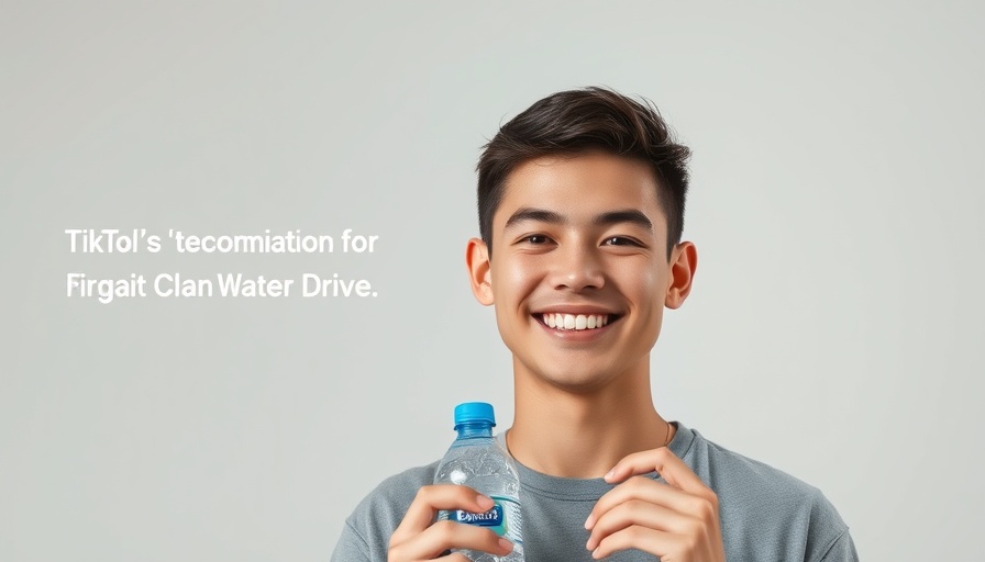 TikTok MrBeast TeamWater Campaign: smiling man holding water bottle.