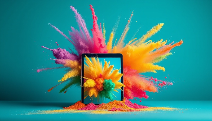 Colorful book cover on digital devices; small business marketing strategy.