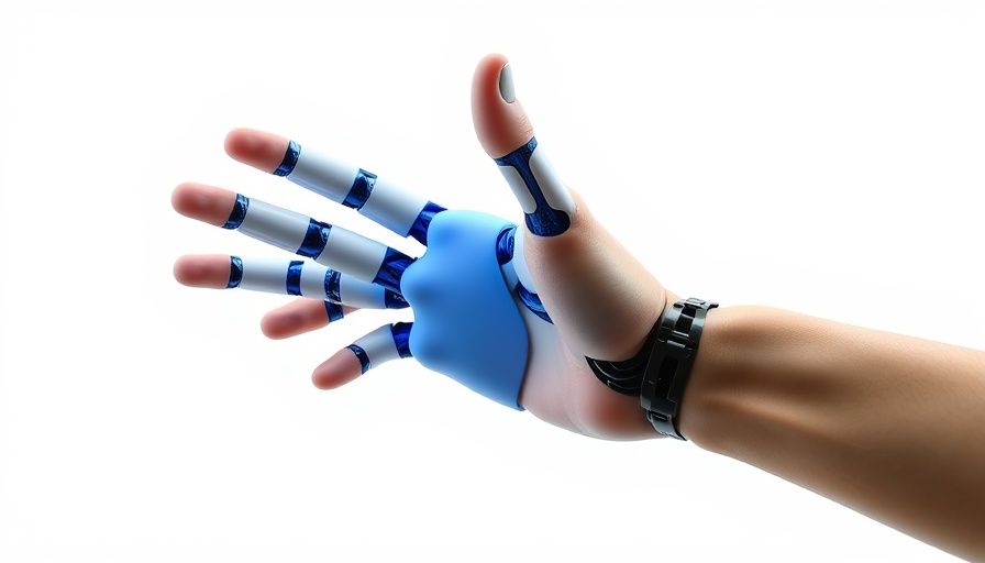 AI in Mortgage Lending: Symbolic human and robot hand connection.