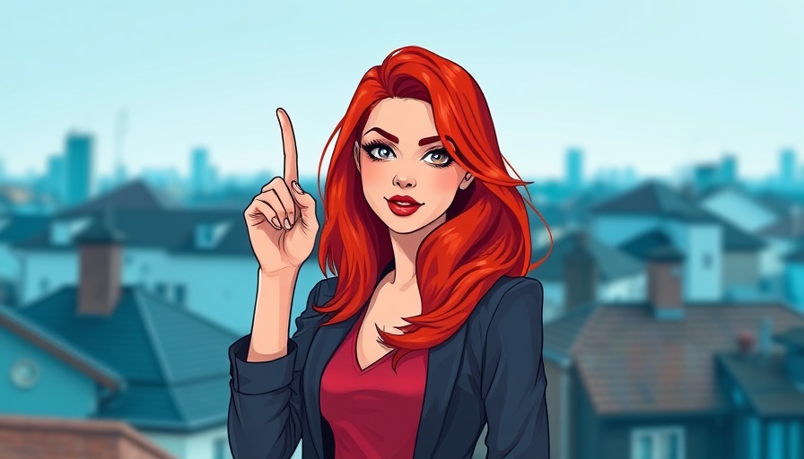 Confident woman on rooftops, HELOC on Investment Property.