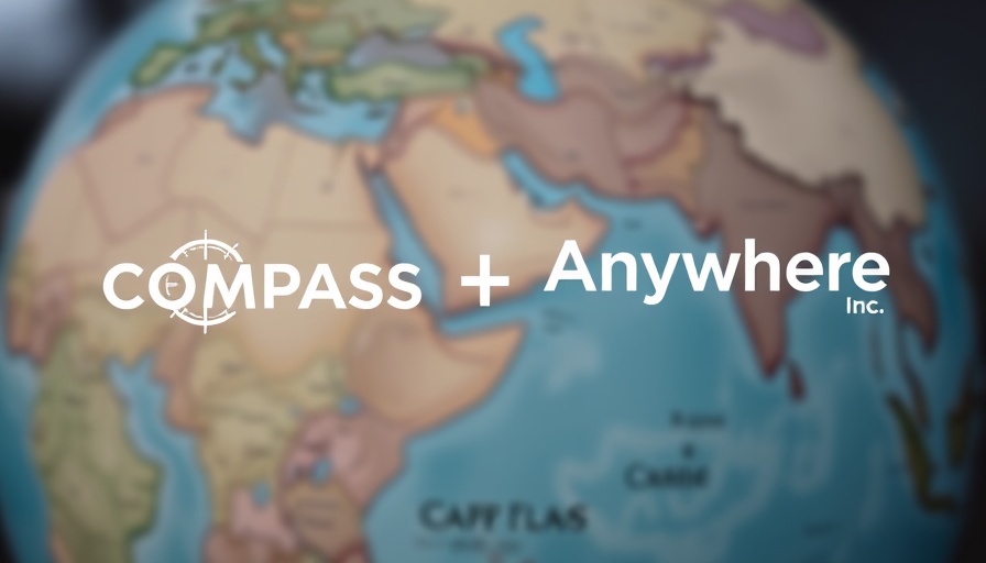 Compass Anywhere Inc. Merger logos over globe backdrop.