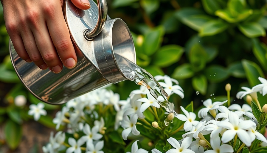 Hand pouring water onto flowers, illustrating nurturing for Instagram engagement.